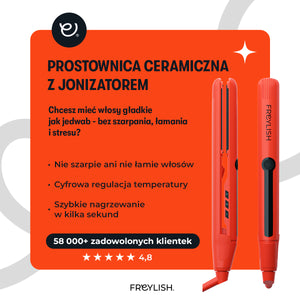 PROSTOWNICA CERAMICZNA Z JONIZATOREM 28 MM
