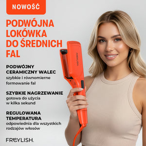 Podwójna lokówka do średnich fal